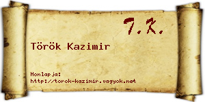 Török Kazimir névjegykártya